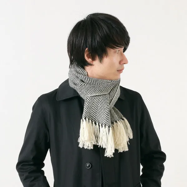 【30％OFF】MUCROS WEAVERS（マクロスウィーバーズ） アルパカ スカーフ / マフラー / ヘリンボーン / ストライプ / メンズ レディース / ALPACA SCARVES【セール】