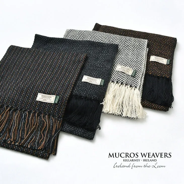 【30％OFF】MUCROS WEAVERS（マクロスウィーバーズ） アルパカ スカーフ / マフラー / ヘリンボーン / ストライプ / メンズ レディース / ALPACA SCARVES【セール】