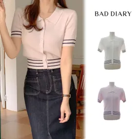 BADDIARY  |Casual Style Plain Short Sleeves Party Style Office Style