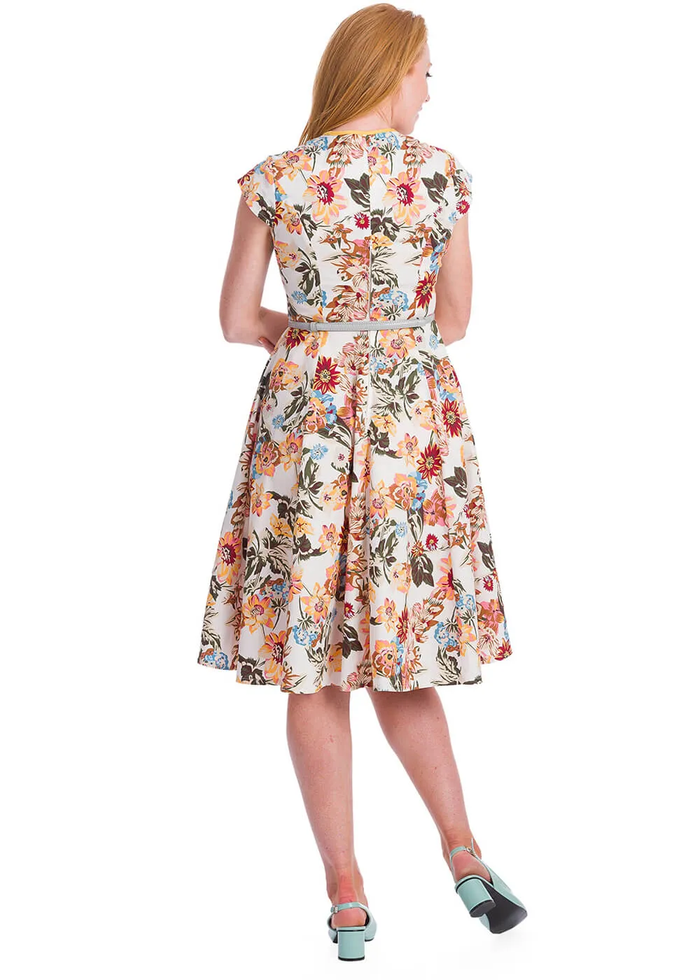 Banned Pino Colada 50's Swing Dress Cream