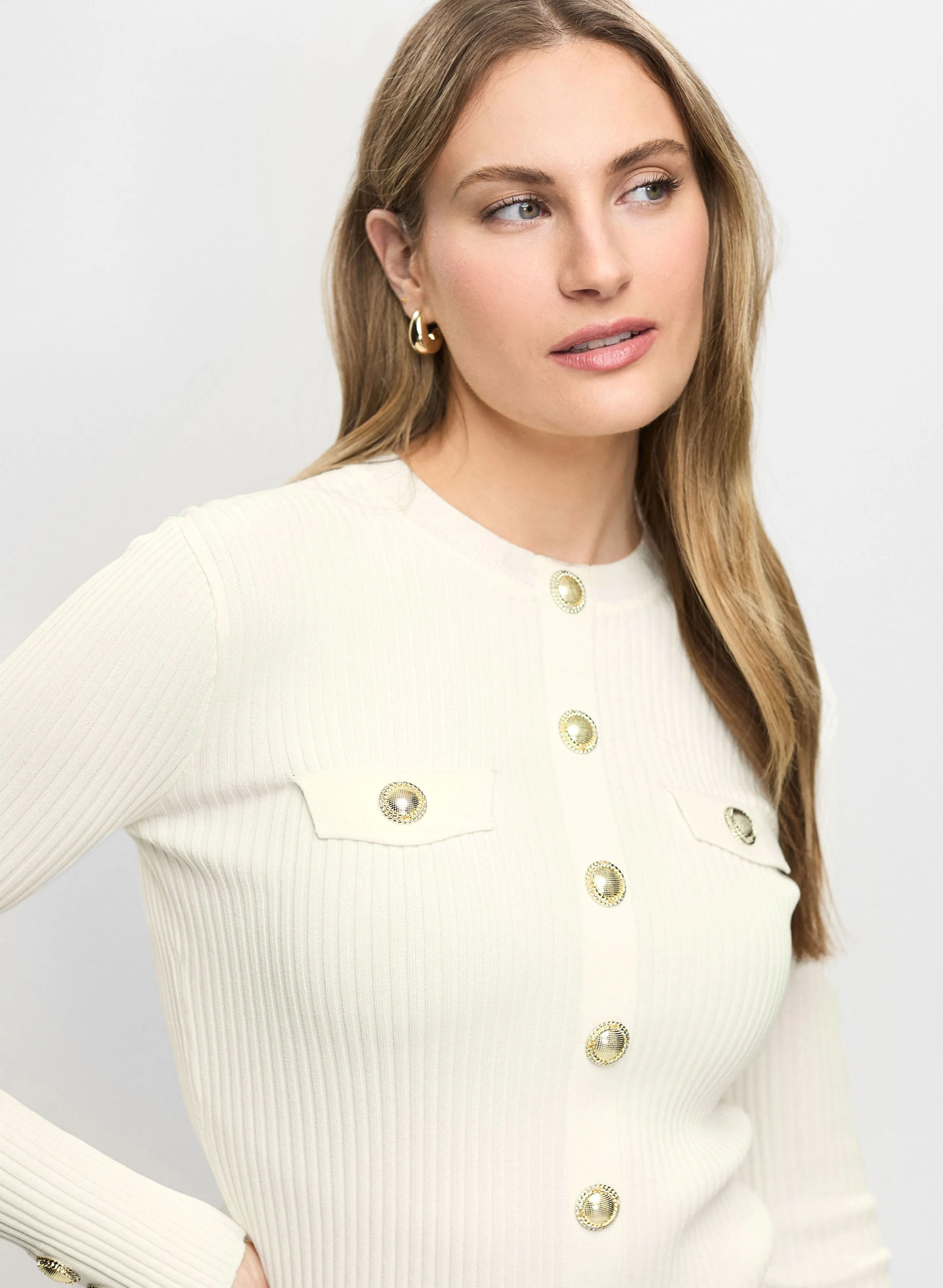 Button Detail Sweater