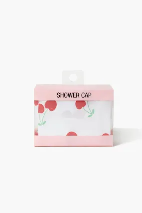 Cherry Print Shower Cap