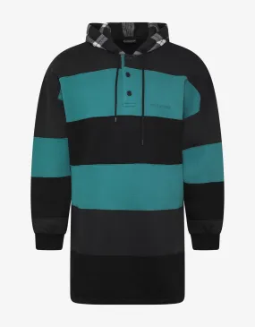 Green & Black Stripe Oversized Hoodie