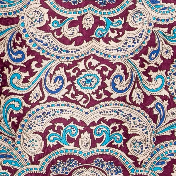 Paisley Jacquard Silk Scarf 20 (no edge border)