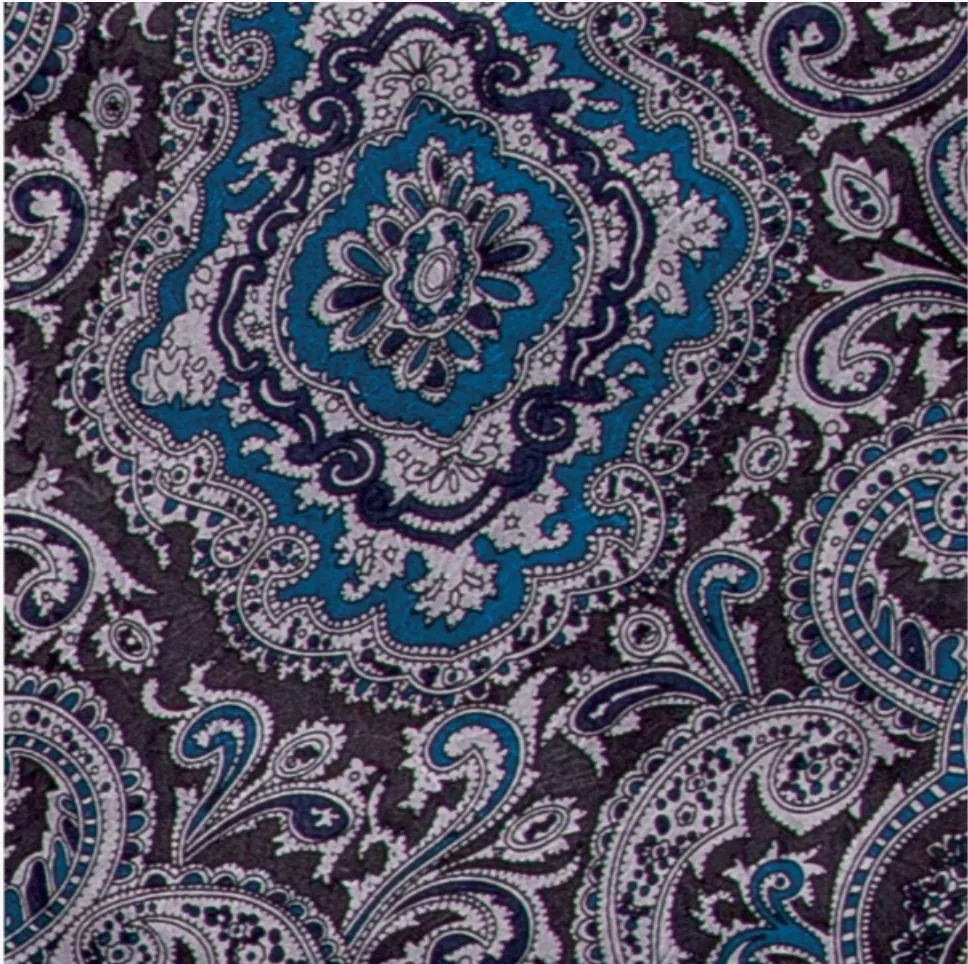 Paisley Jacquard Silk Scarf 20 (no edge border)