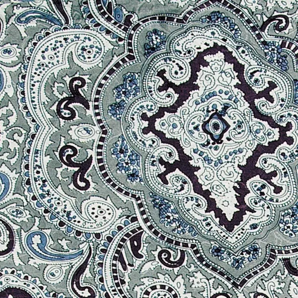 Paisley Jacquard Silk Scarf 20 (no edge border)