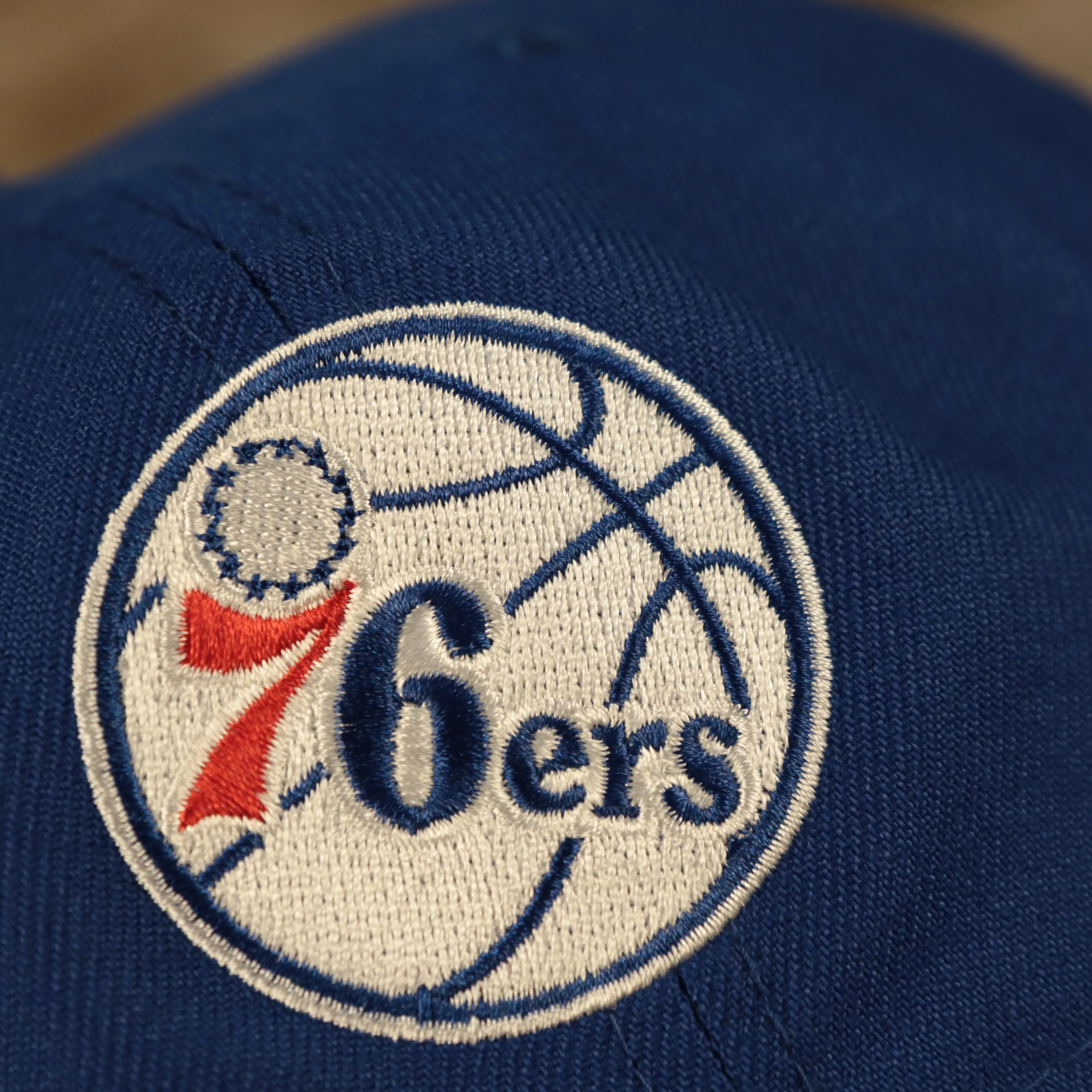 Philadelphia 76ers Championship Rings All Over Side Patch Gray Bottom 59FIFTY Fitted Cap