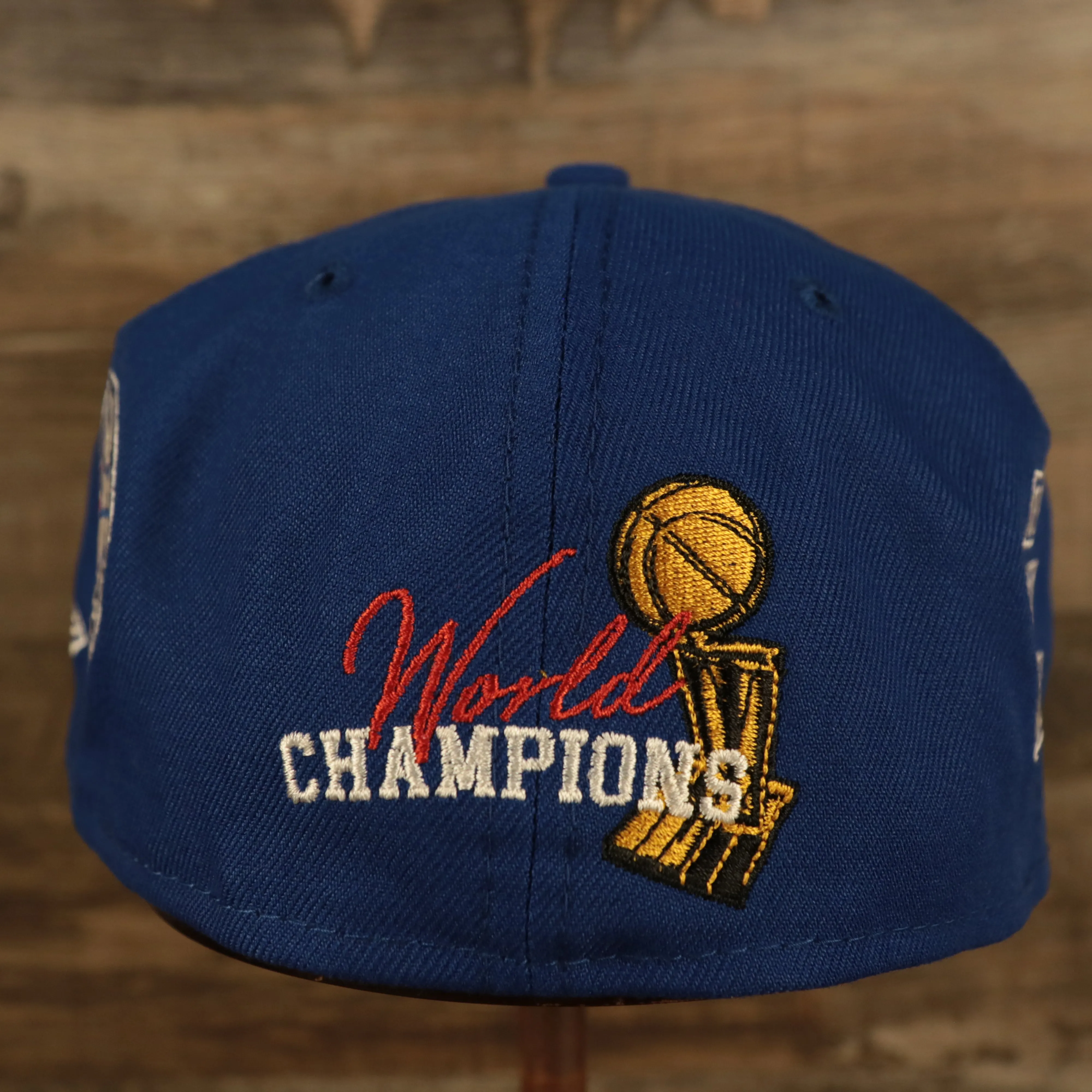 Philadelphia 76ers Championship Rings All Over Side Patch Gray Bottom 59FIFTY Fitted Cap