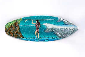 Surfer Girl Surfboard Wall Art