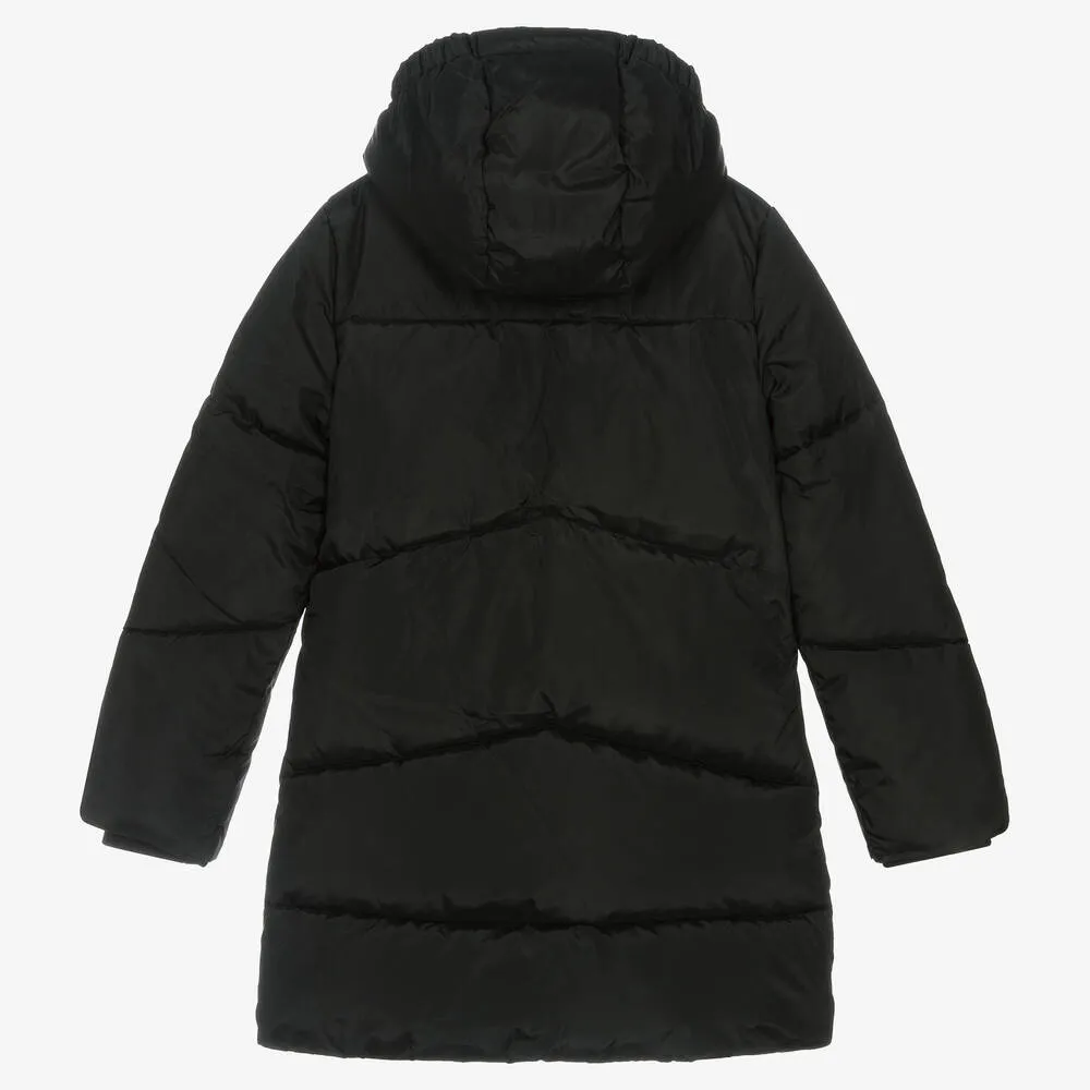 Teen Girls Black Puffer Coat