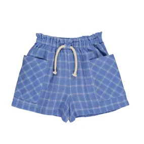 Vignette Arwen Shorts - Blue/White Plaid